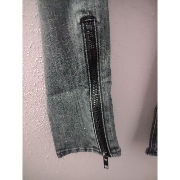 Rag & Bone Skinny Ankle Jeans Size 27 Dark Grey Blackthorne Denim Zip Ankles - Picture 3 of 11